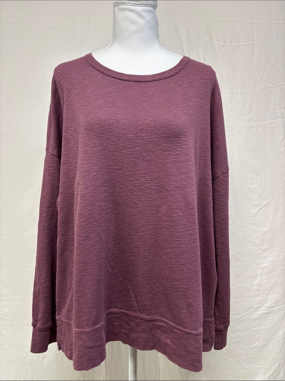 Buffalo David Bitton Plum Long-Sleeve Crewneck Sweatshirt